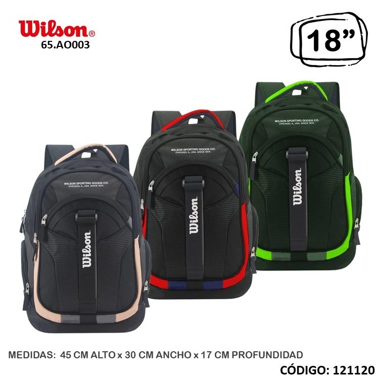 MOCHILA 18&quot; WILSON OPEN (L121120)