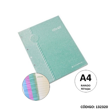 REPUESTO A4 CITA-KIT RAYADO x40hjs. (L132320)