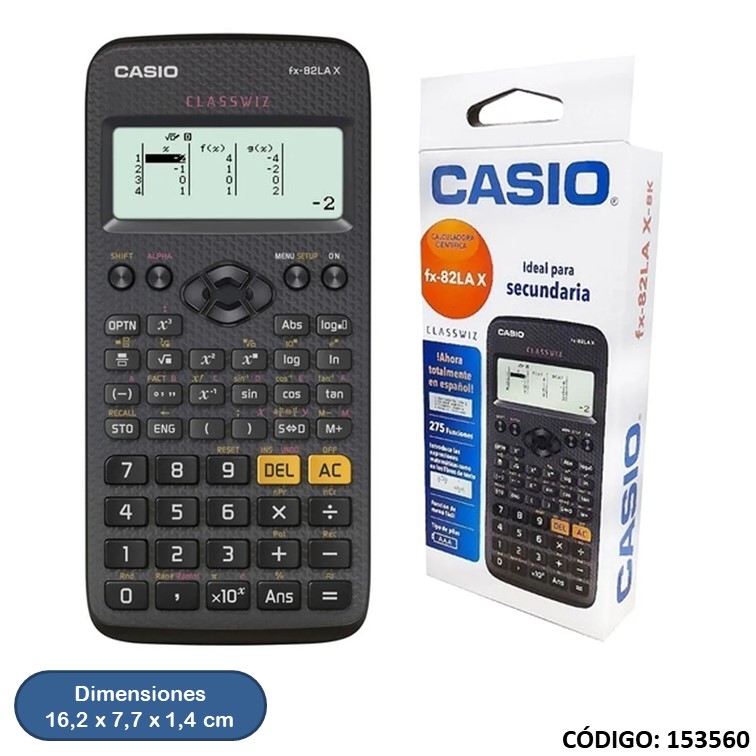 CALCULADORA CIENTIFICA CASIO FX-82 LAX  (L153560)