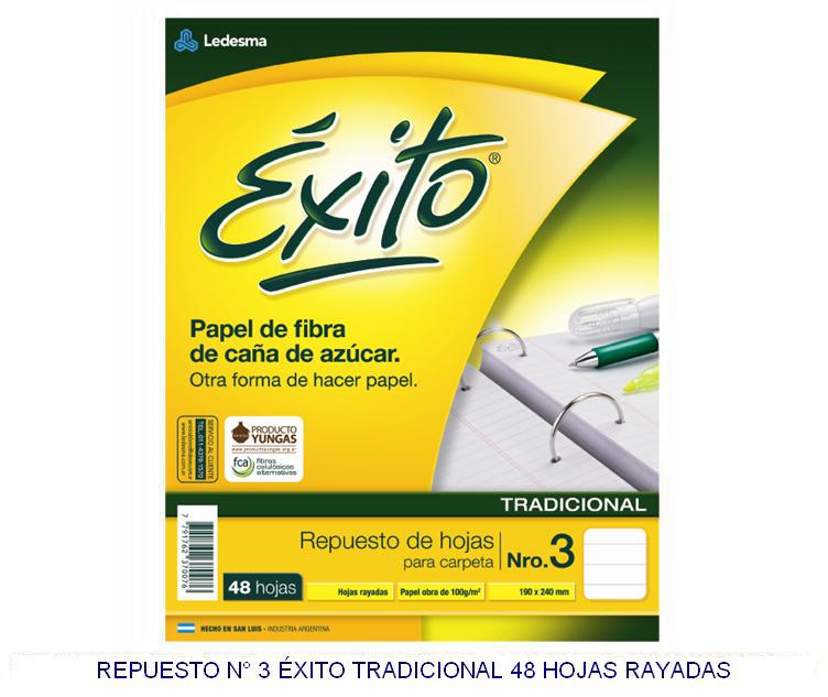 REPUESTO N3 ECOLOGICO RAYADO x48hjs. (L4910)