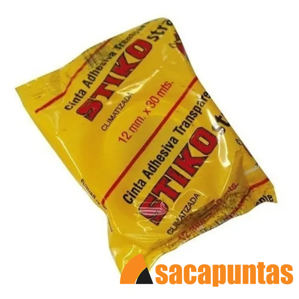 CINTA ADHESIVA STIKO 12 MM x 30 METROS (L28250)