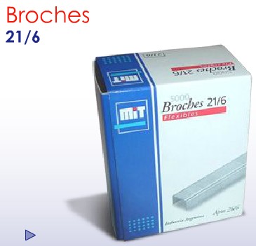 BROCHES PARA MAQUINA  MIT Nº 21/6 x 5000 U. (L137040)