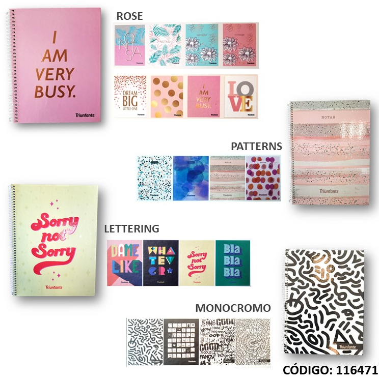 CUADERNO TAPA DURA TRIUNFANTE A4 80hjs. RAYADO (L116471)