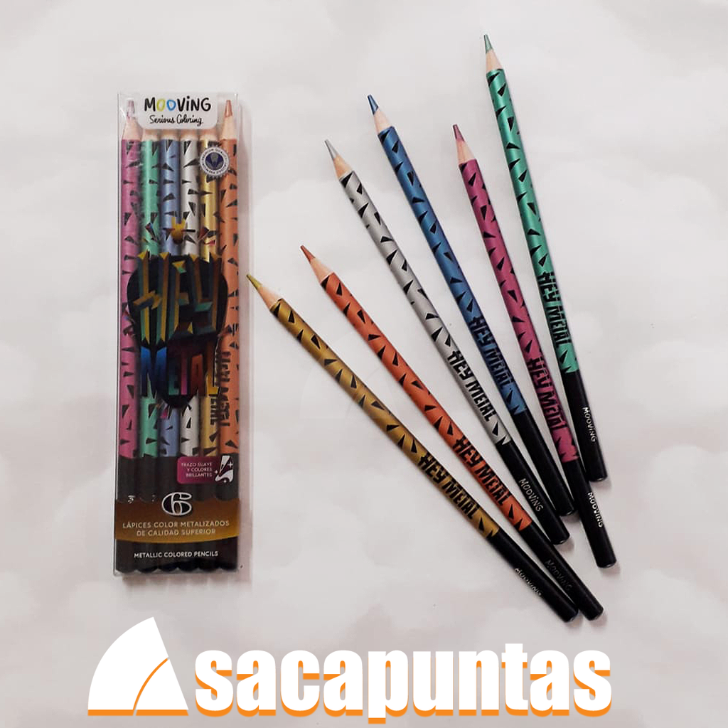 LAPICES METALIZADOS COLORING X6 COLORES (L19390)