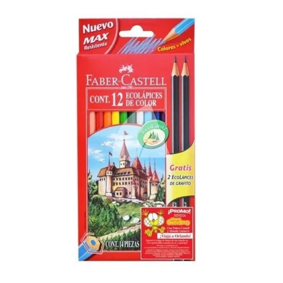 LAPICES COLOR FABER CASTELL x12 LARGOS (L52210)