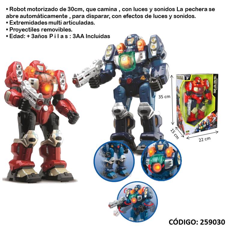 ROBOT CON MOVIMIENTO A PILAS TURBOTRON (J259030)