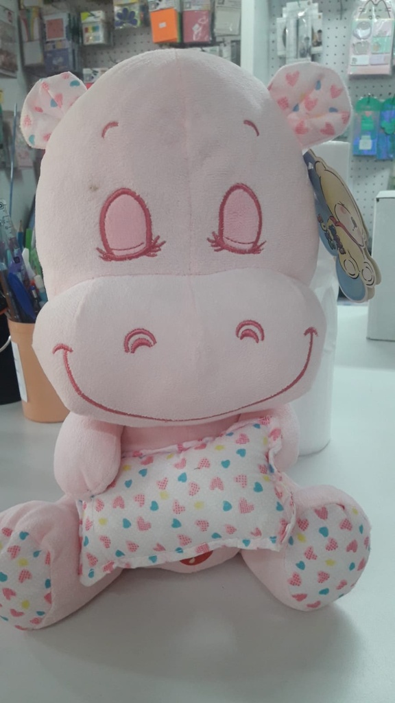HIPOPOTAMO CON ALMOHADA Y SONAJERO (J100970)