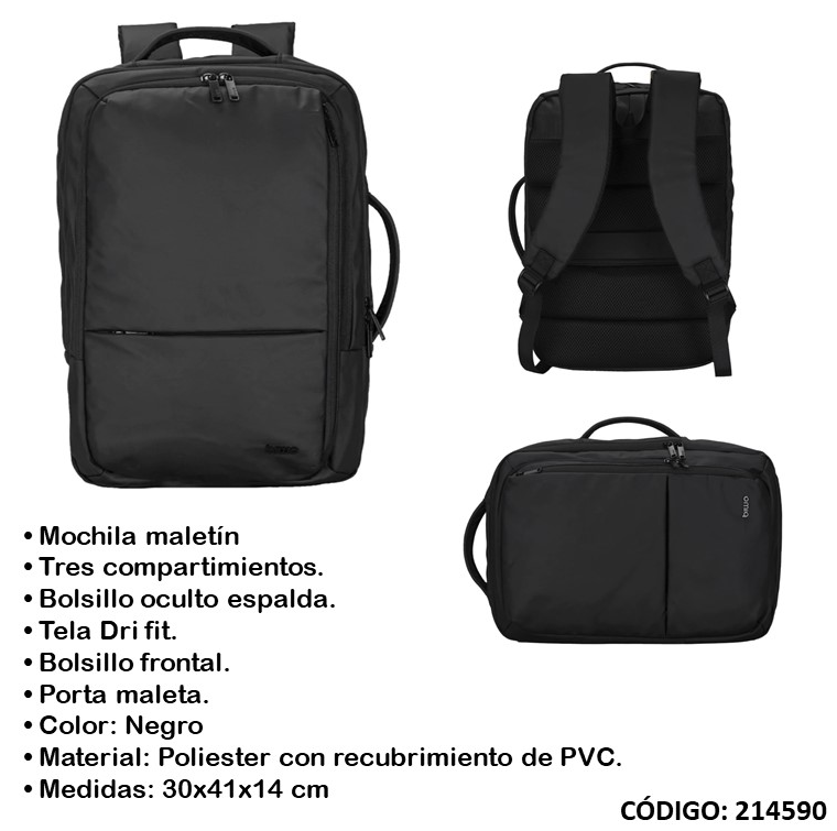 MOCHILA PORTANOTEBOOK 18&quot; BIWO CATANIA  (L214590)