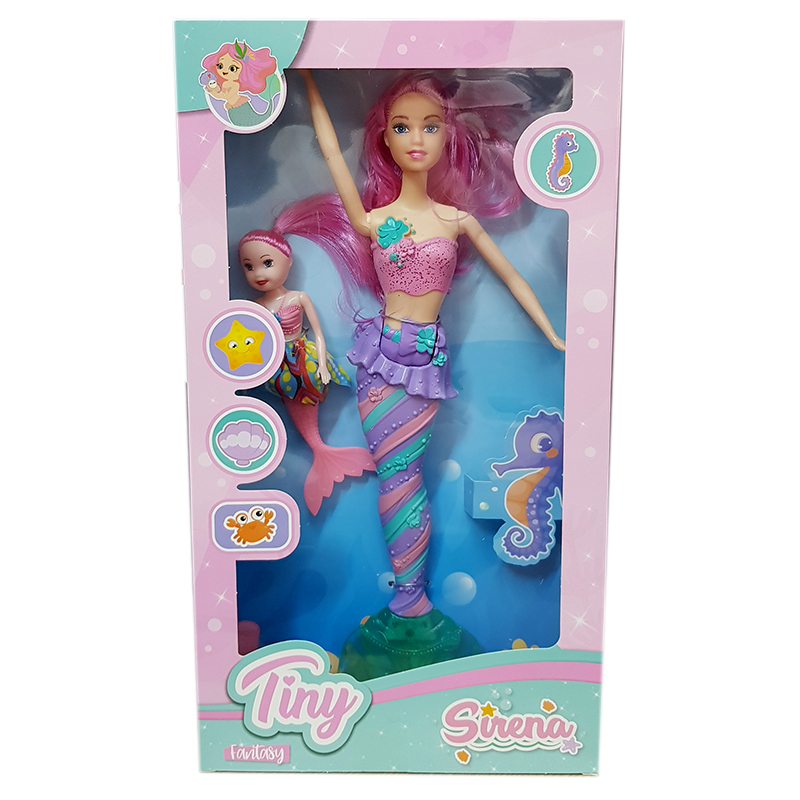 MUÑECA TINY SIRENA Y MINI SIRENA (G53741)