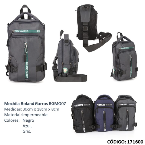 MOCHILA ROLAND GARROS 12&quot; CRUZADA (L171600)