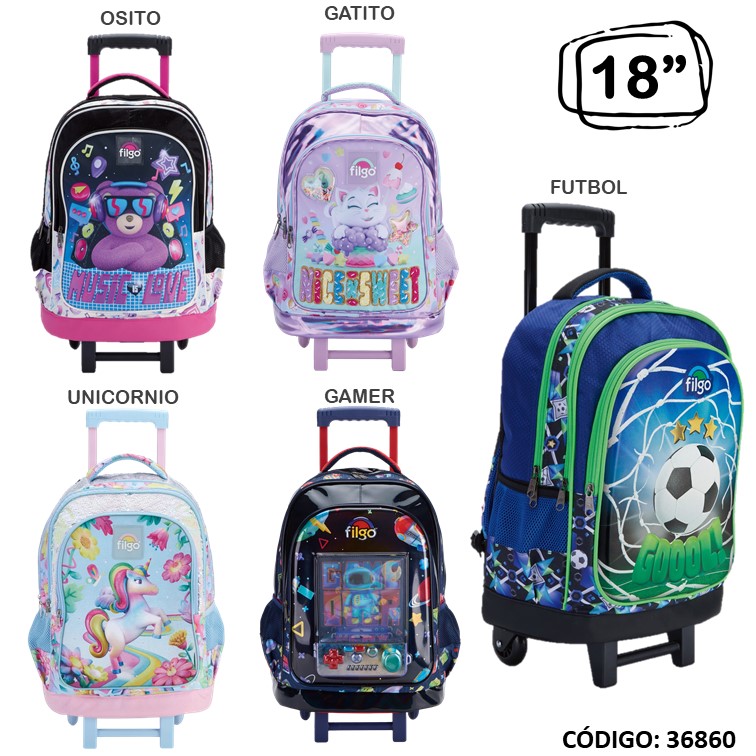 MOCHILA CARRO FILGO 18&quot; 3D FANTASIA (L36860)