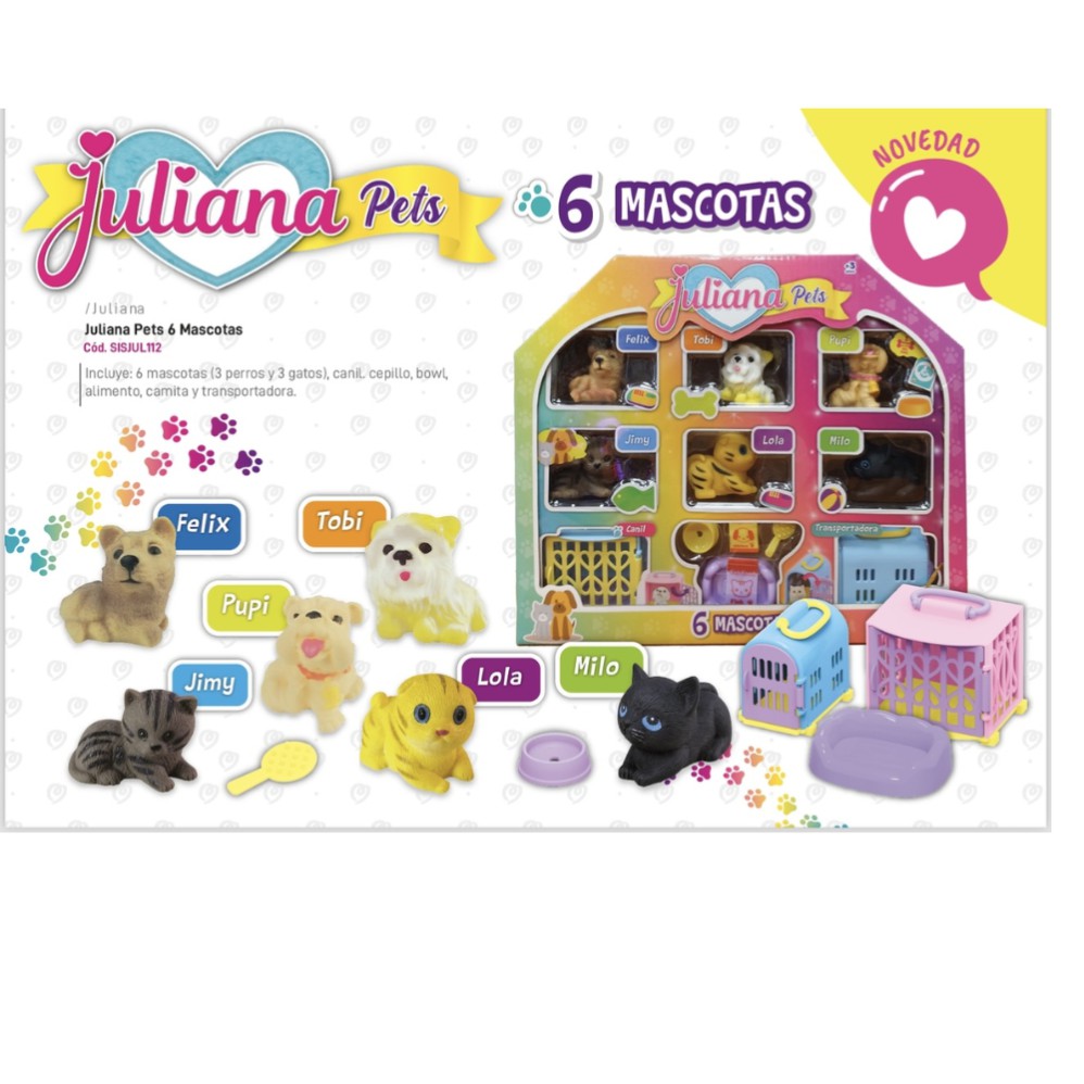JULIANA PETS 6 MASCOTAS (J27897)
