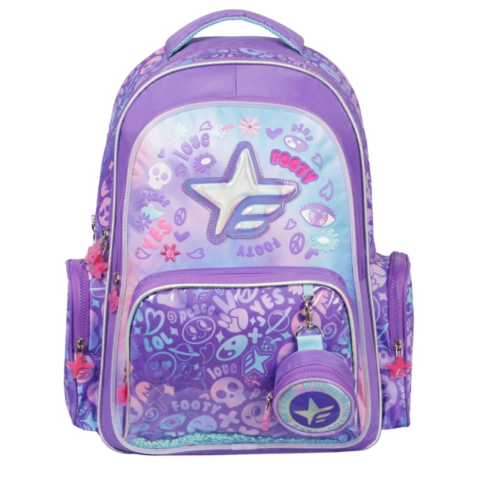 MOCHILA 18&quot; FOOTY HOLOGRAMA STAR (L27946)