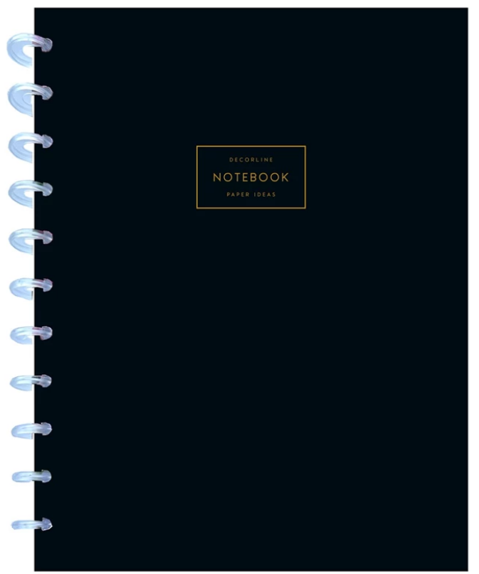 CUADERNO DECORLINE INTELIGENTE 14X21 NEGRO (L38162)