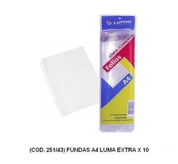 [L251430] FOLIOS A4 EXTRA P.P. x10u. (L251430)
