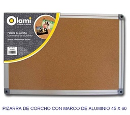 [L68240] PIZARRA CORCHO 40x60cm.MARCO METAL (L68240)