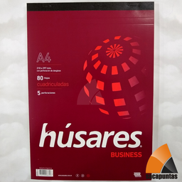 [L110510] BLOCK A4 HUSARES CUADRICULADO 80hjs. (L110510)