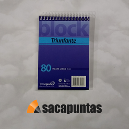 [L116360] BLOCK CON ESPIRAL TRIUNFANTE ESQUELITA LISO X80hjs. (L116360)