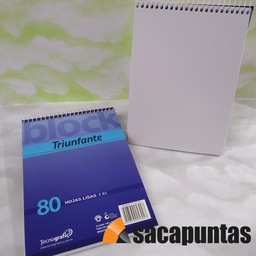 [L116370] BLOCK A5  TRIUNFANTE CON ESPIRAL LISO x80hjs. (L116370)