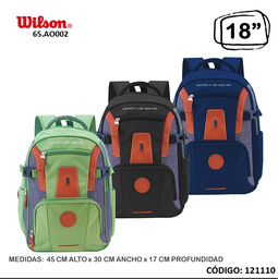 [L121110] MOCHILA WILSON 18&quot; OPEN (L121110)