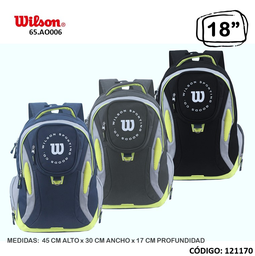[L121170] MOCHILA  WILSON 18&quot; OPEN  (L121170)