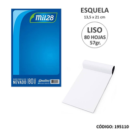 [L195110] BLOCK ESQUELA OBRA NEVADO LISO(L195110)