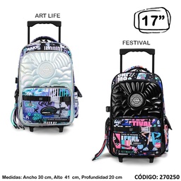 MOCHILA CHIMOLA 18&quot; TRAMA CRISTAL (L270250)