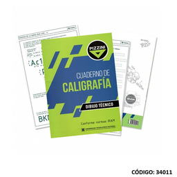 [L34011] CUADERNO TAPA BLANCA  PIZZINI A4 CALIGRAFIA DIBUJO TECNICO (L34011)