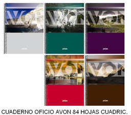 [L4440] CUADERNO OFICIO AVON CUADRICULADO x84hs (L4440)
