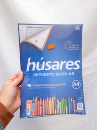 [L110300] REPUESTO A4 HUSARES CUADRICULADO  x48 Hj. (L110300)