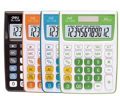 [L18577] CALCULADORA DELI TOUCH E1238 12 DIG 14.51X10.45cm (L18577)