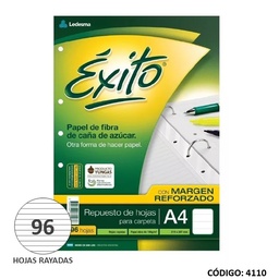 [L4110] REPUESTO A4 EXITO RAYADO MARGEN REFORZADO x96hjs. (L4110)