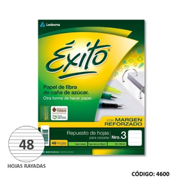 [L4600] REPUESTO N3 EXITO MARGEN REFORZADO RAYADO X48hjs. (L4600)