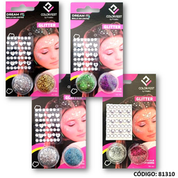 [L81310] MAQUILLAJE PASTILLAS PINTAFAN X2 UNIDADES + STRASS (L81310)