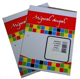 [L9743] REPUESTO DIBUJO MIGUEL ANGEL N3 BLANCO x8hjs. (L9743)