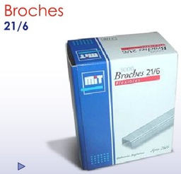 [L137040] BROCHES PARA MAQUINA  MIT Nº 21/6 x 5000 U. (L137040)