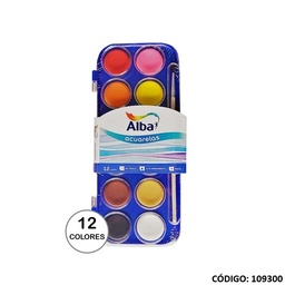[L109300] ACUARELA ALBA x 12 colores (L109300)