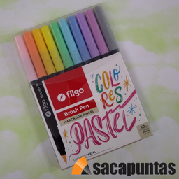 [L35430] FIBRA FILGO PINCEL TRAZO GRUESO PASTEL X10 COLORES (L35430)