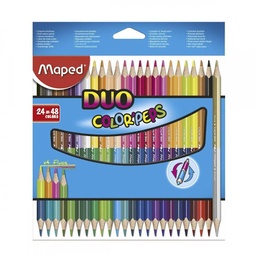 [L17597] LAPICES COLOR MAPED BICOLOR LARGO X24 COLORES (L17597)