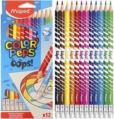 [L20596] LAPIZ COLOR BORRABLE X12 COLORES LARGO (L20596)
