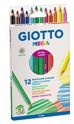 [L20008] LAPIZ COLOR GIOTTO MEGA X12 COLORES (L20008)
