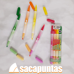 [L19221] RESALTADOR COLORING DUO X4 NEON (L19221)