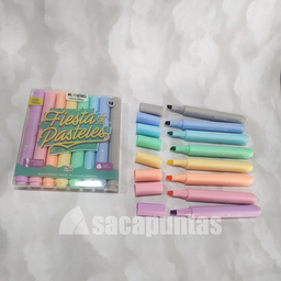 [L19219] RESALTADOR COLORING PASTEL X8 COLORES (L19219)