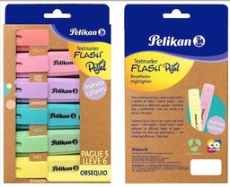 [L29441] RESALTADORES PELIKAN FLASH PASTELx6 COLORES (L29441)