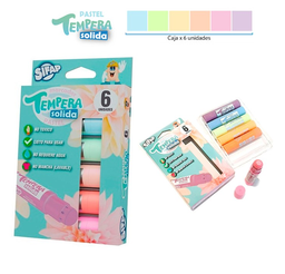 [L117460] TEMPERA SOLIDA SIFAP PASTEL X6 COLORES (L117460)