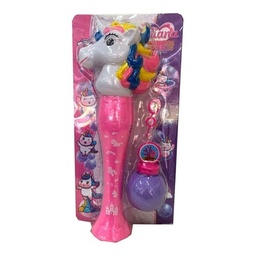 [J23017] JULIANA BURBUJERO AUTOMÁTICO CON FORMA DE UNICORNIO Y LUZ(J23017)
