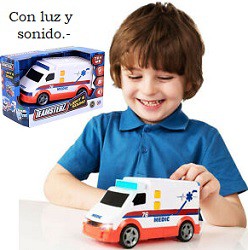 [J22996] AMBULANCIA CON LUZ Y SONIDO WABRO (J22996)