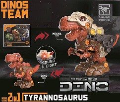 [J23336] DINOBOTS WORLD TIRANOSAURIO CON LUZ Y SONIDO (J23336)