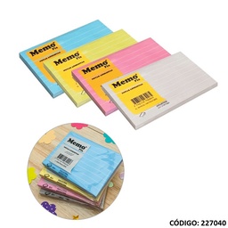 [L227040] NOTA-AD MEMO FIX 100X75mm. RAYADA X100hjs. (L227040)