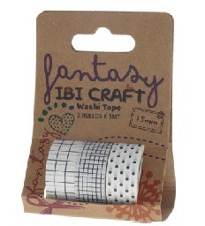 [L24395] WASHI TAPE IBI CRAFT X3 PATEERN (L24395)